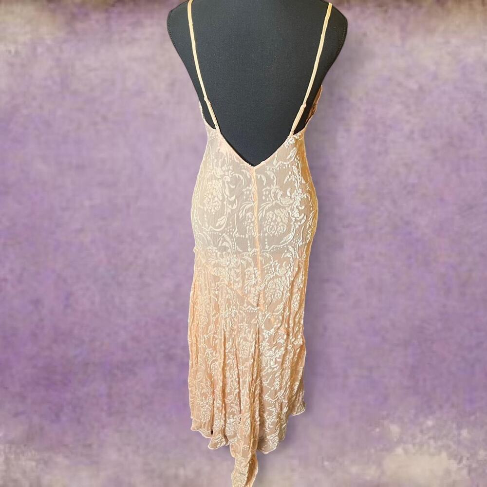 Rare Victoria's Secret silk/rayon sheer crushed velvet gown - Picture 2 of 8